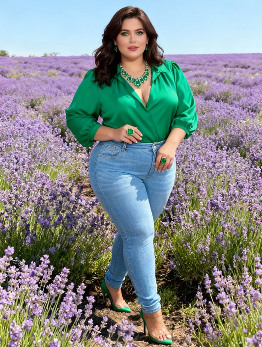 Plus Size Women's Stretchy Light Washed Blue Denim Jeans - Relaxed Fit Casual Pants with Zipper & Button Closure, Machine Washable All-Season Comfort, Comfortable Fabric