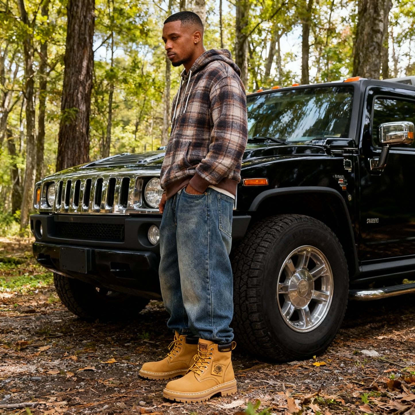 [Heavy-Duty Work Boots] Men's Heavy-Duty Work Boots - All-Terrain Non-Slip PVC Sole, Lace-Up Ankle Support Boots for Construction, Hiking, Outdoor - Cushioned Insole & Easy-Clean Synthetic - All-Season Industrial & Casual Sho