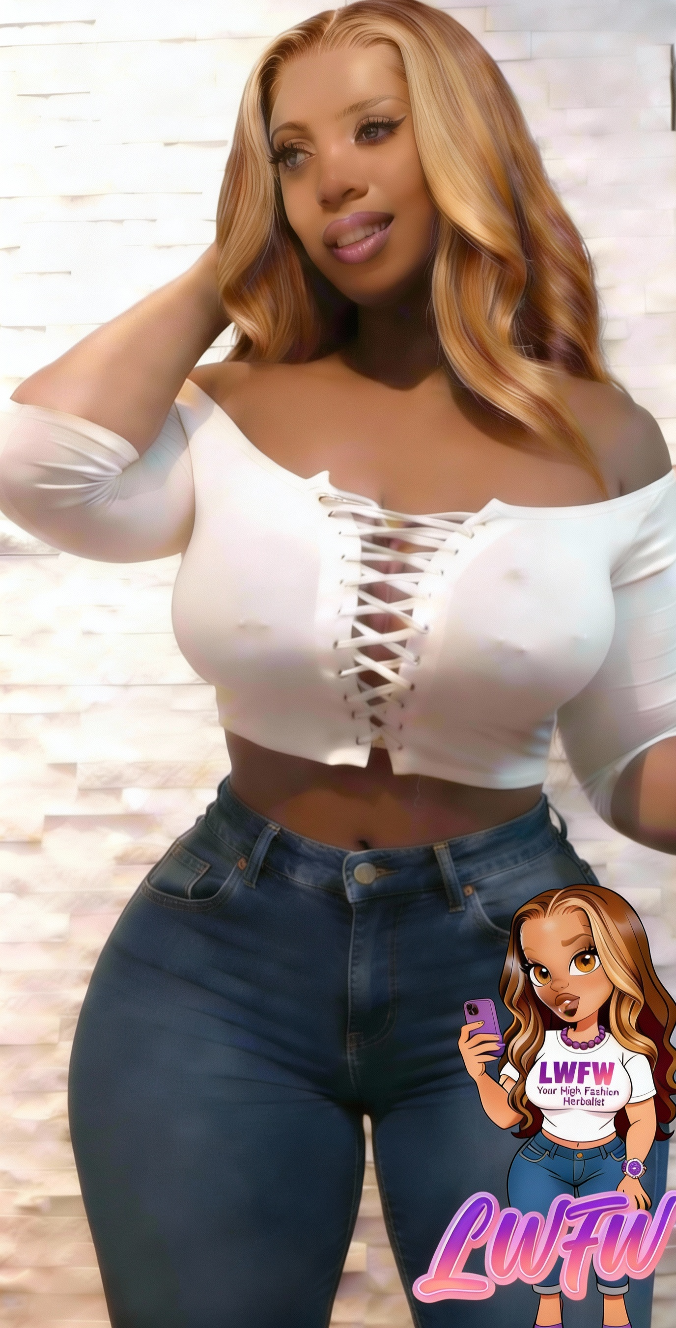 Glueless Human Hair Wig with 7x5 Lace Front - Ombre Highlight #FB30 (Balayage Blonde/Brown) Pre-Bleached Invisible Knots, 250% Density Body Wave Brown to Blonde Ombre, No Glue Needed, Instant Wear for (Lace Frontal Wigs