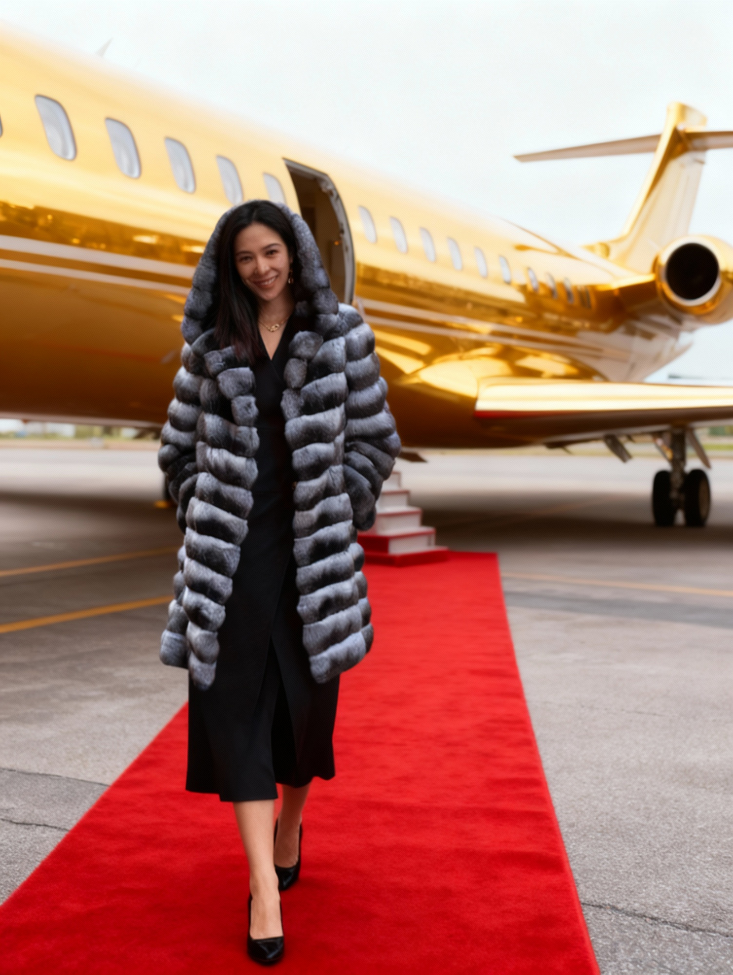 Women'S & Men'S Thick Warm Faux Fur Hooded Coat - Heavy-Duty Winter Jacket with Plush Lining, Full-Zip Closure, Medium-Long Length, Soft Faux Fur Exterior, Casual Outdoor Winter Coat for Men & Women, Warm Winter Coat for Cold