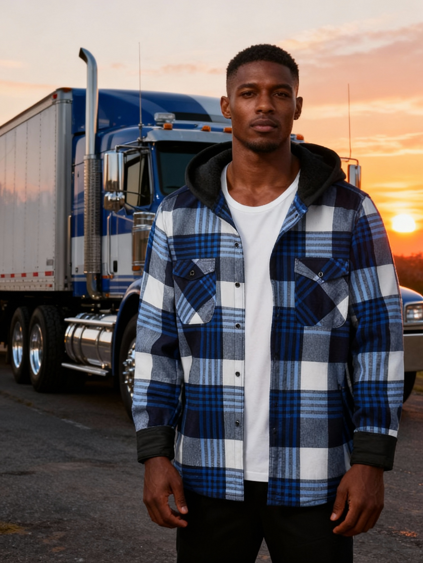 Teens Flannel Shirt - Fleece Lined Hooded Plaid Shirt for Baggy and Oversized - warm Winter Jacket - Christmas Halloween Gift, for Teenager