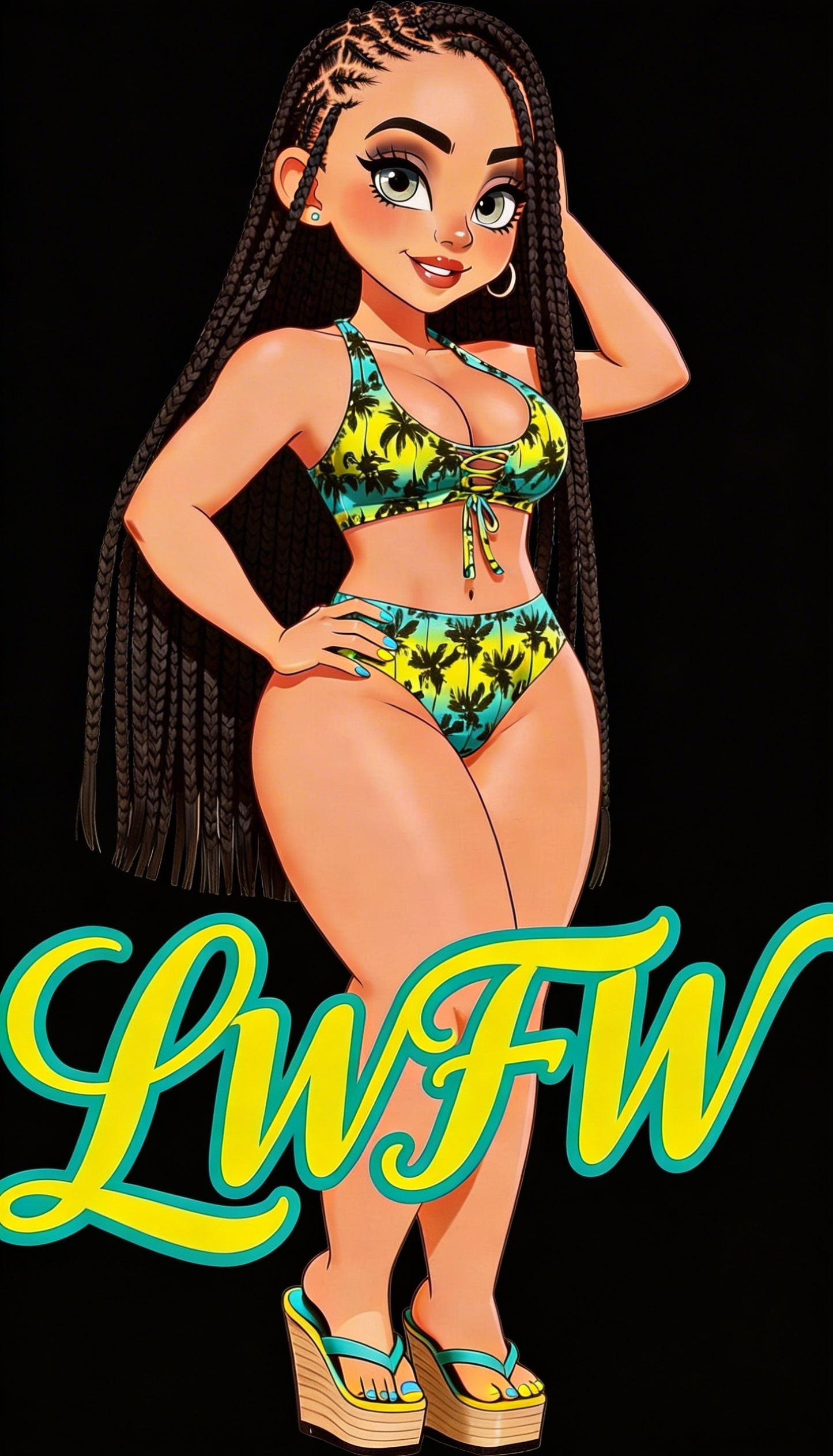 *******LWFW Cute 2-Piece Tummy Control Swimsuit*******