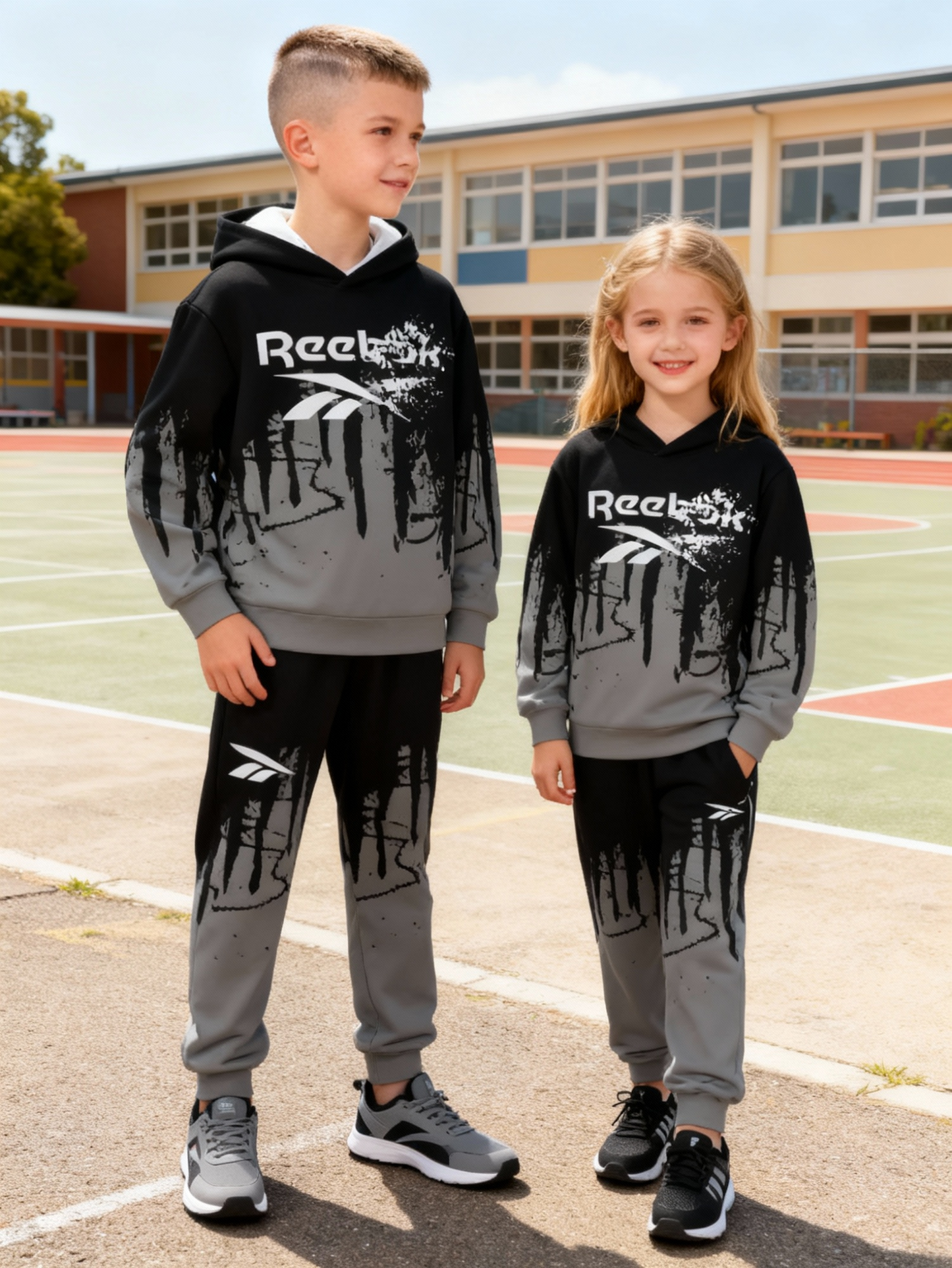 2025 Trendy Boys' Hooded Sweatshirt & Sweatpants Set