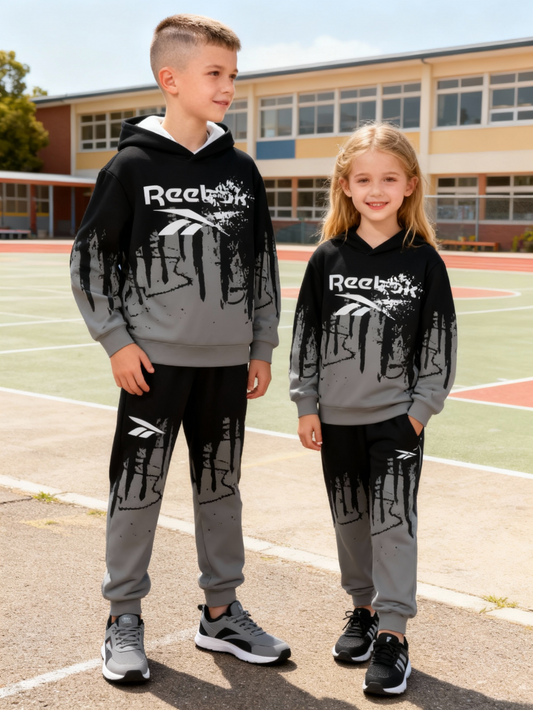 2025 Trendy Boys' Hooded Sweatshirt & Sweatpants Set