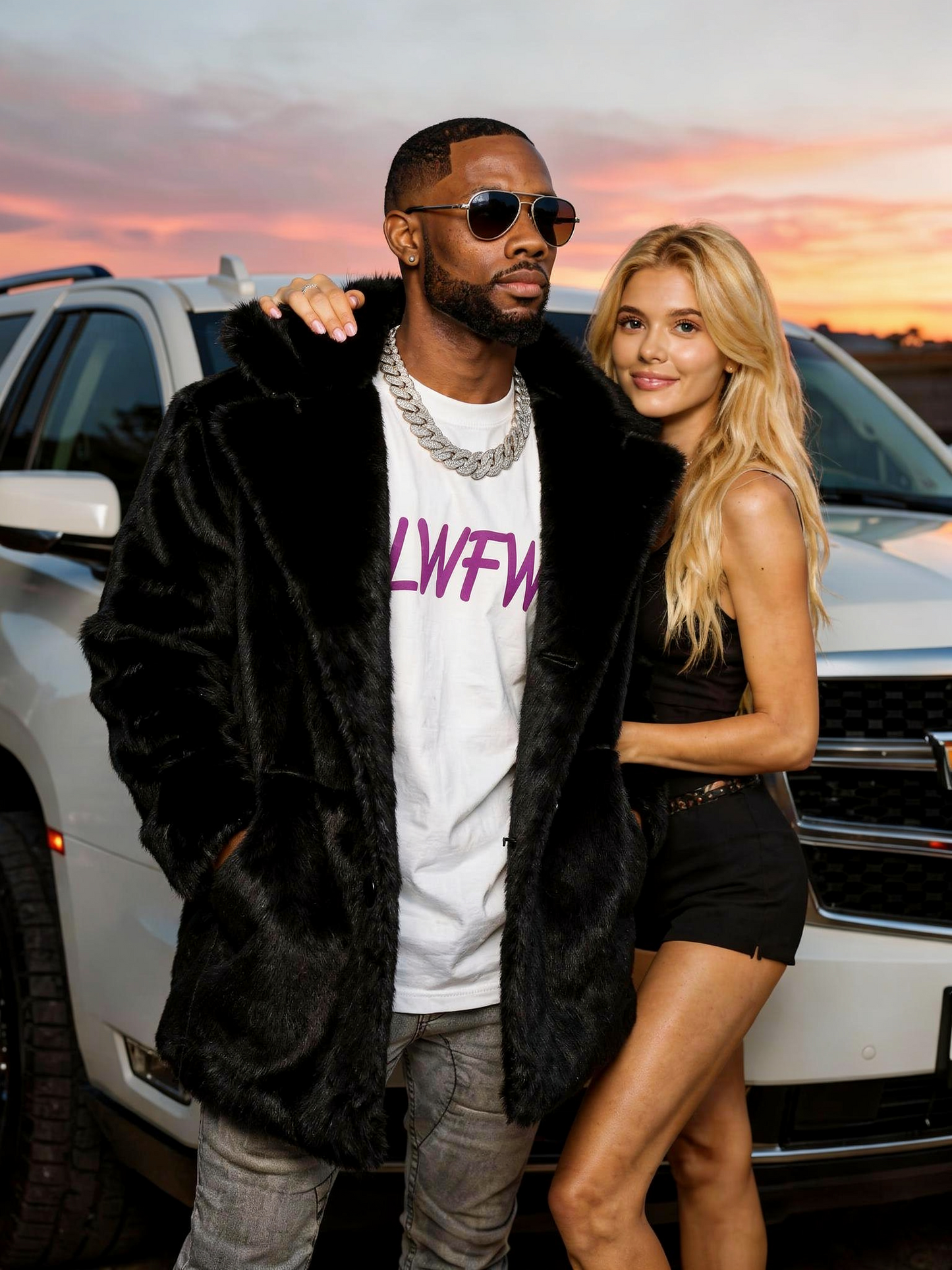 Men'S Luxury Faux Fur Coat - Mid-Length Mink-Like Jacket, Thick Windproof Winter Outerwear with Hood & Full-Zip Closure, Cozy Warm Lining, Casual Loose Fit Streetwear, Geometric Pattern, Lining, Autumn/Winter Jacket for Men (