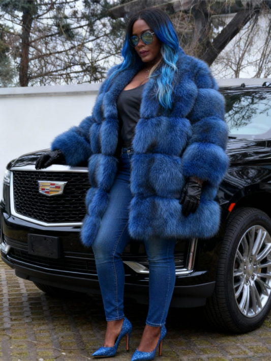 Plus Size, HERTALK Women's Plus Size Pink Faux Fox Fur Coat - Hooded Winter Jacket with Collar, H-Line Silhouette & Full-Length Hem Slit - Luxurious Imitation Fur Outerwear (Pink/) - Machine Washable