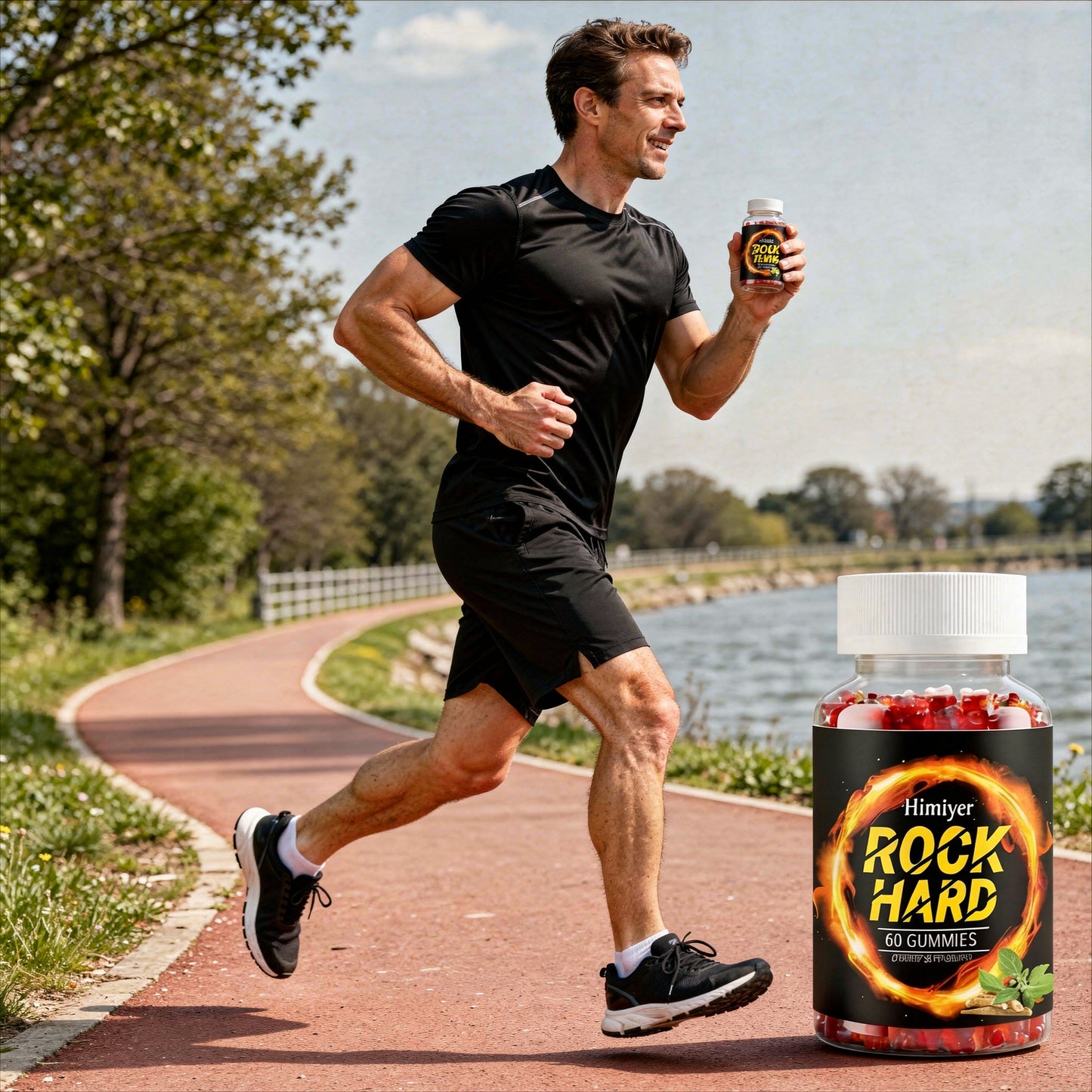 [Natural (ROCK HARD] 60 ROCK HARD Gummies | Rich In Natural Ingredients, Maca Root, Ashwagandha, Monkey Tail Grass, Saw Palmetto And Multiple Minerals