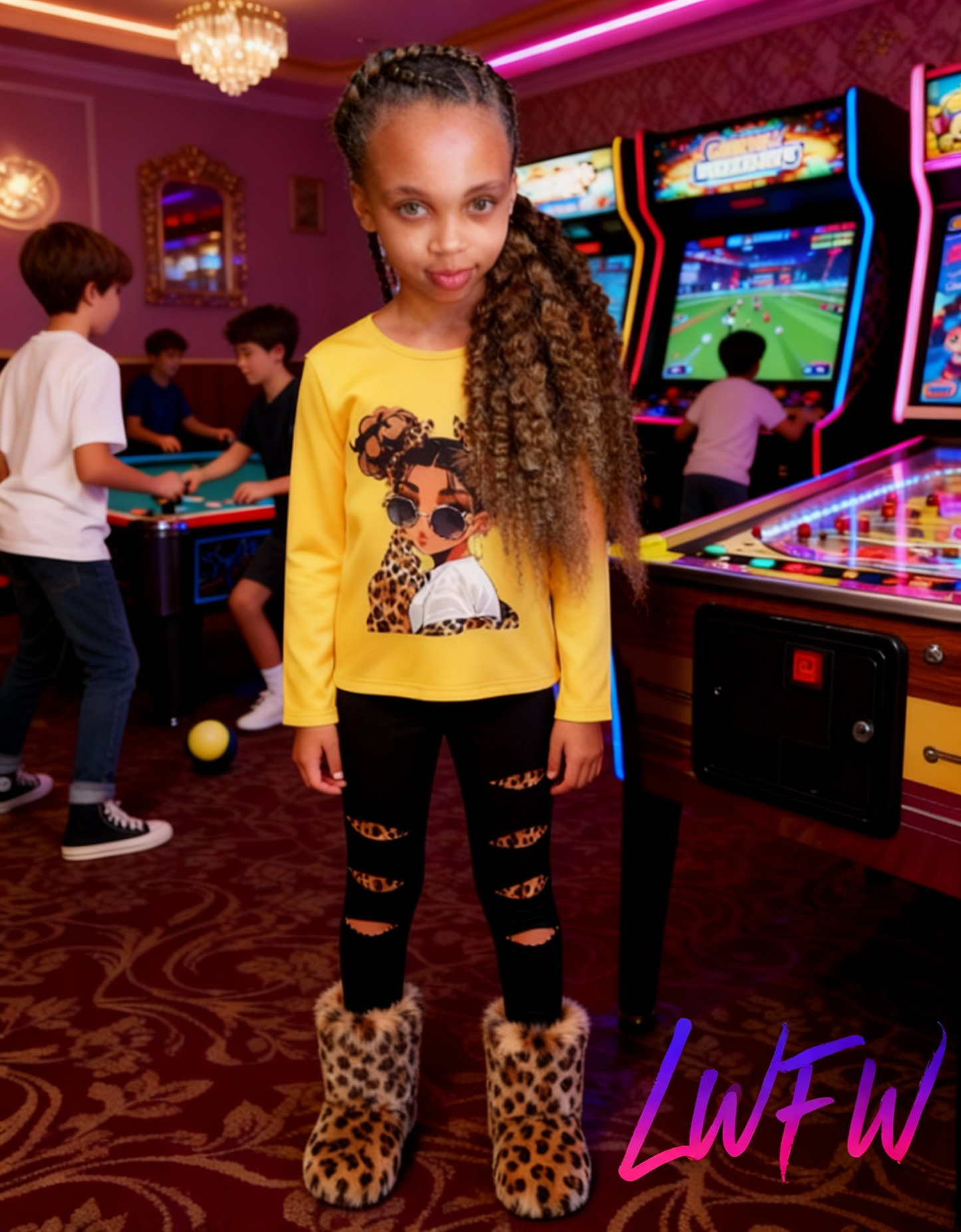 1pc Girls' Long Sleeve T-Shirt with Portrait Print (Suitable for & Big) - Blouse Round Neck Top, Year-Round Casual Wear, Easy-Care Parent-Friendly Children's Clothing Gift