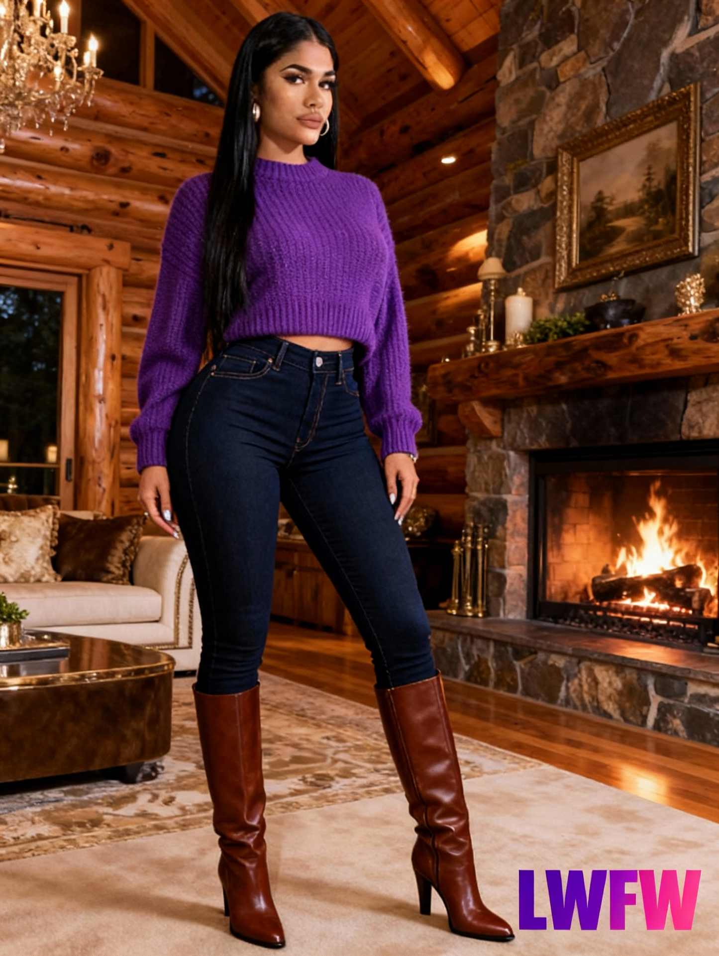 Women's Plus Size Jeans Women's High Waist Stretch Skinny Petite Pants Plus Size Dark Blue Fashion Trend