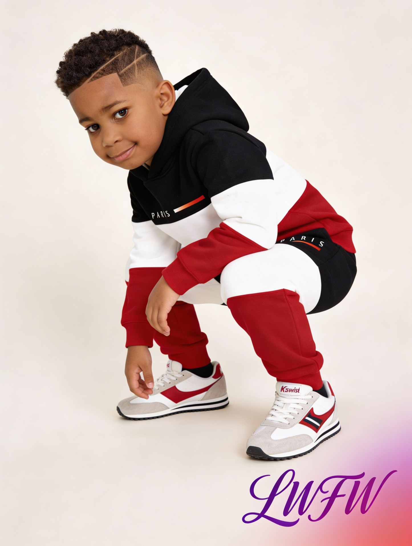 Boys' 3D black, white, and red striped print regular tracksuit suit for the spring and fall back-to-school season - hoodie and casual pants suit for children 13 and under, outdoor activities, sweatshirts and sweatpants, Perfe