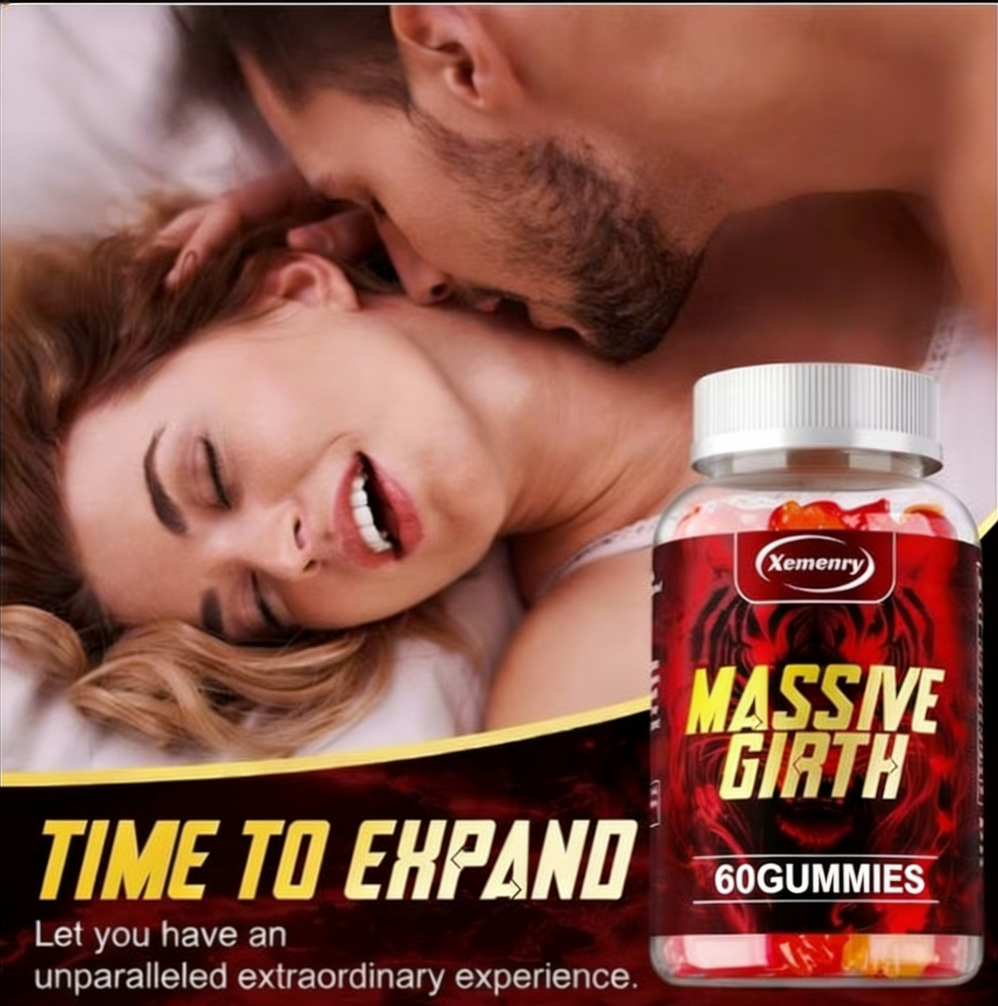 MASSIVE GIRTH Gummies - 60 Gummies Highly Effective Extraction - Stamina, Dietary Supplement - Rich In Maca, Ashwagandha Root And Multiple Minerals 60 Gummies